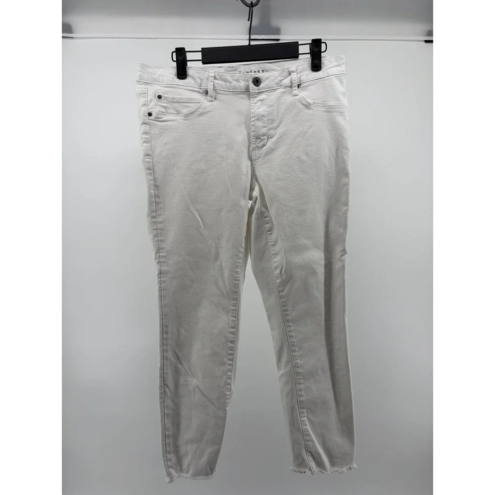 Articles of Society, White Sateen Ankle Skinny Jegging Jeans, Women's Size 30‎